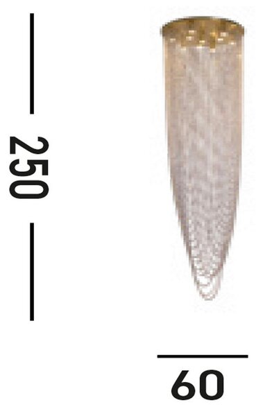 VISEČA SVETILKA Swoop 65/250 cm 60 W GU10