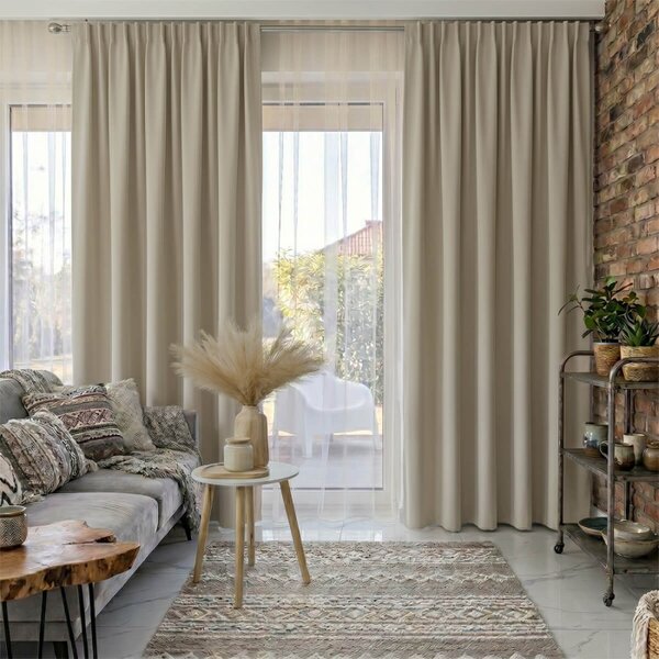 Zavese v setu Blackout Light Beige (2 kos) 140x260