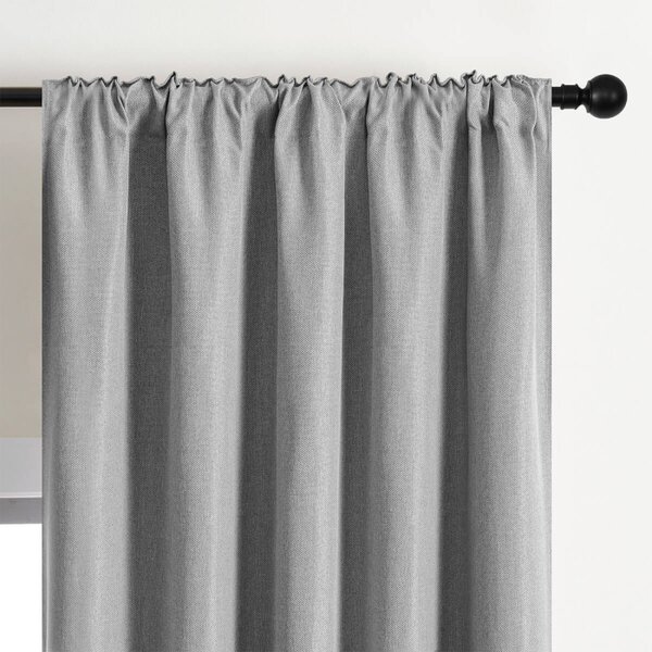 Zavese v setu Blackout Canvas Light Grey (2 kos) 135x250