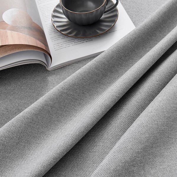 Zavese v setu Blackout Canvas Grey (2 kos) 135x250