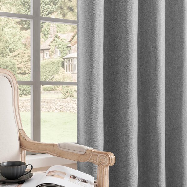 Zavese v setu Blackout Canvas Grey (2 kos) 135x250