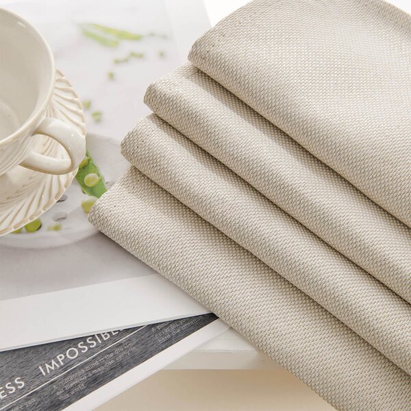 Zavese v setu Blackout Canvas Light Beige (2 kos) 135x250