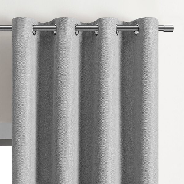 Zavese v setu Blackout Canvas Grey (2 kos) 135x250