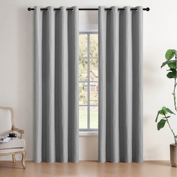 Zavese v setu Blackout Canvas Grey (2 kos) 135x250