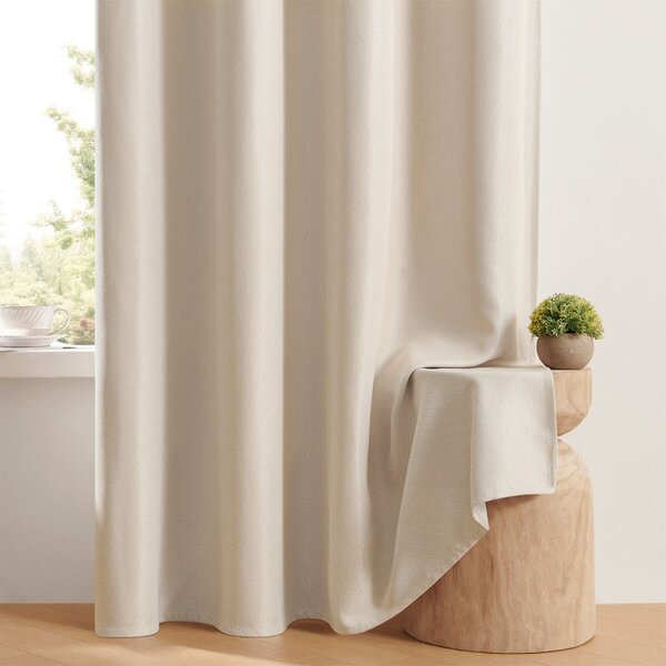 Zavese v setu Blackout Canvas Light Beige (2 kos) 135x250