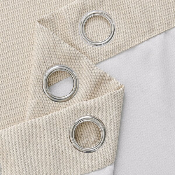 Zavese v setu Blackout Canvas Light Beige (2 kos) 135x250