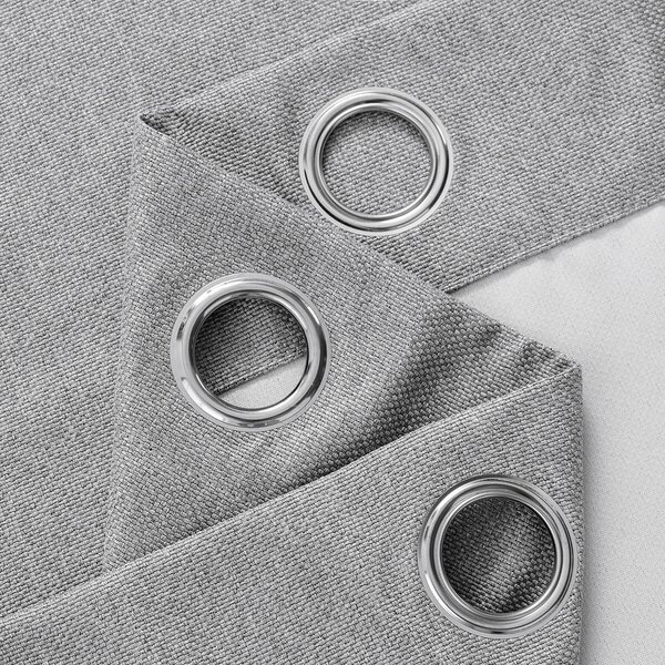 Zavese v setu Blackout Canvas Grey (2 kos) 135x250