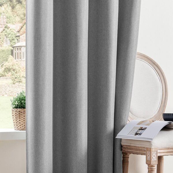 Zavese v setu Blackout Canvas Grey (2 kos) 135x250