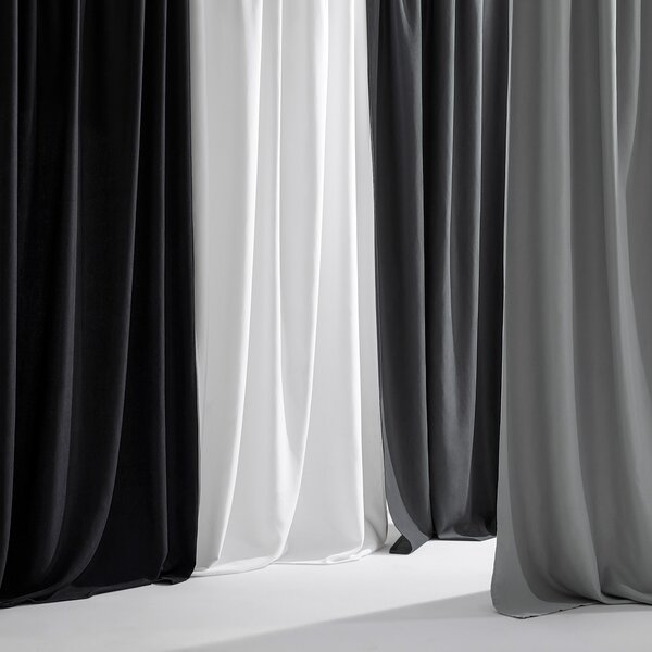 Zavese v setu EFE MAT Black (2 kos) 135x260