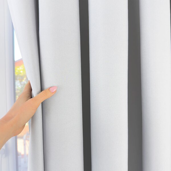 Zavese v setu Blackout Light Grey (2 kos) 140x260