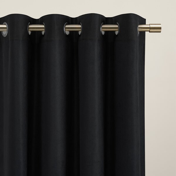 Zavese v setu EFE MAT Black (2 kos) 135x260