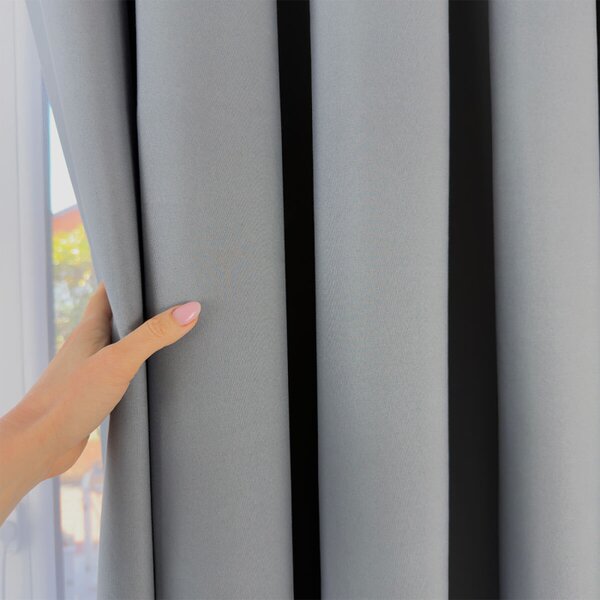 Zavese v setu Blackout Grey (2 kos) 140x260