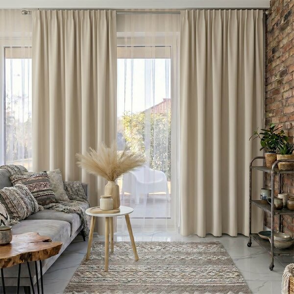 Zavese v setu Blackout Beige (2 kos) 140x260