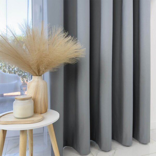 Zavese v setu Blackout Grey (2 kos) 140x260
