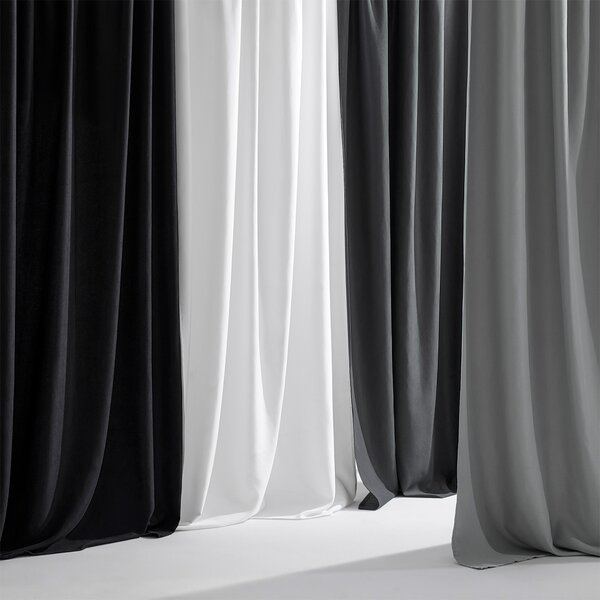 Zavese v setu EFE White (2 kos) 135x250