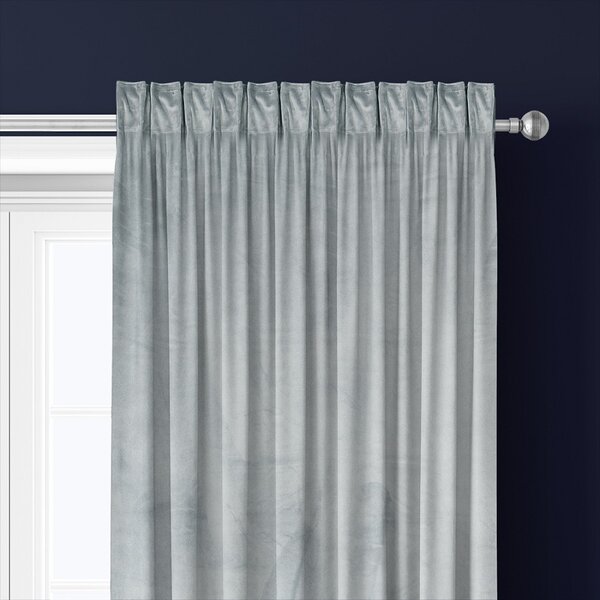 Zavese v setu Holland Velvet Grey (2 kos) 140x250