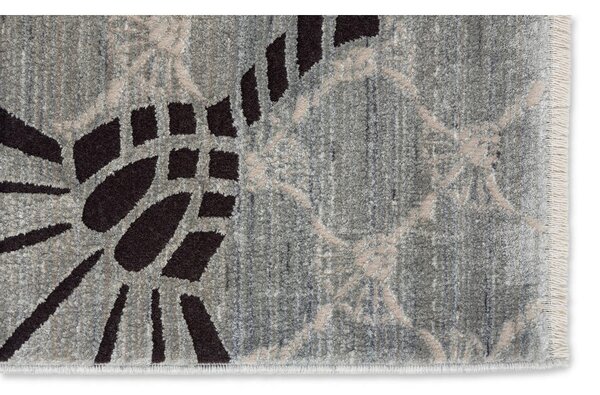TKANA PREPROGA Cornflower Double 140/200 cm tkano srebrne barve