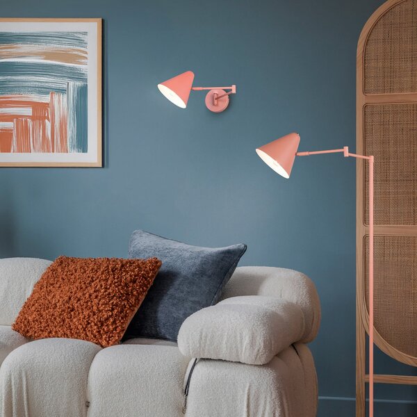 Trio Lighting Stenna svetilka Cosima, barva apricot, izstop 54 cm, kovina, Oranžna, Dnevna soba / jedilnica, Kovina, Sodobni