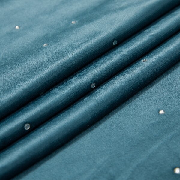 Zavese v setu Holland Velvet Navy Crystal (2 kos) 140x260