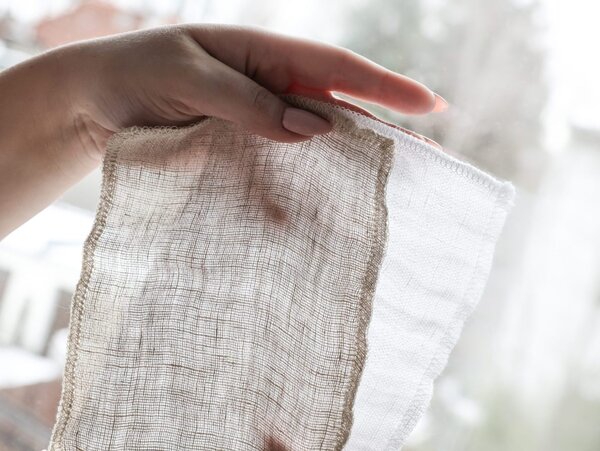 Rimska zavesa šir. 100 cm Linen Muslin 2 barve