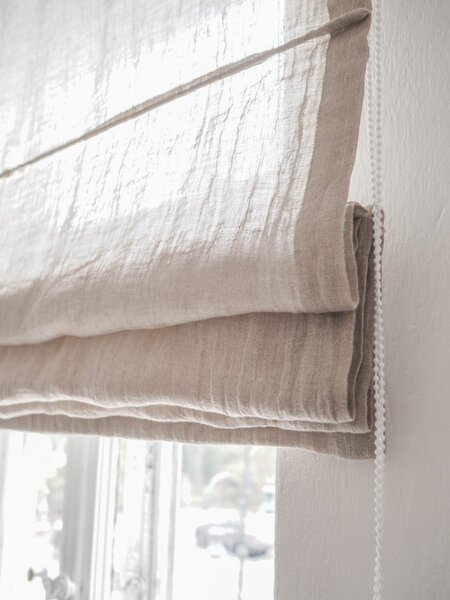 Rimska zavesa šir. 100 cm Linen Muslin 2 barve