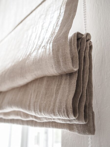Rimska zavesa šir. 120 cm Linen Muslin 2 barve