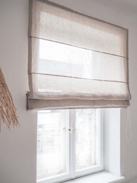 Rimska zavesa šir. 100 cm Linen Muslin 2 barve