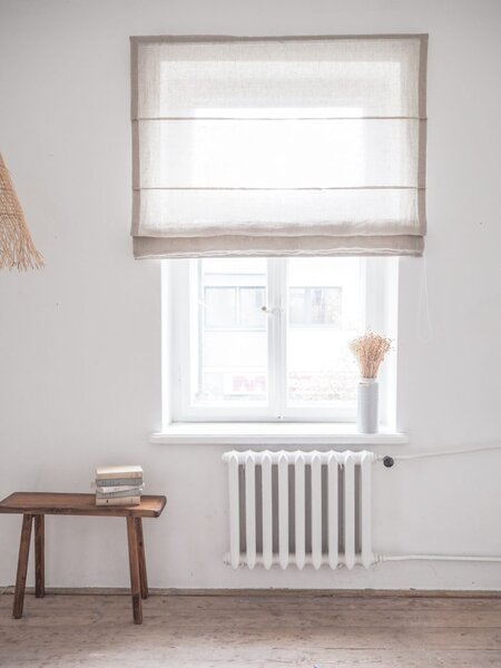 Rimska zavesa šir. 100 cm Linen Muslin 2 barve
