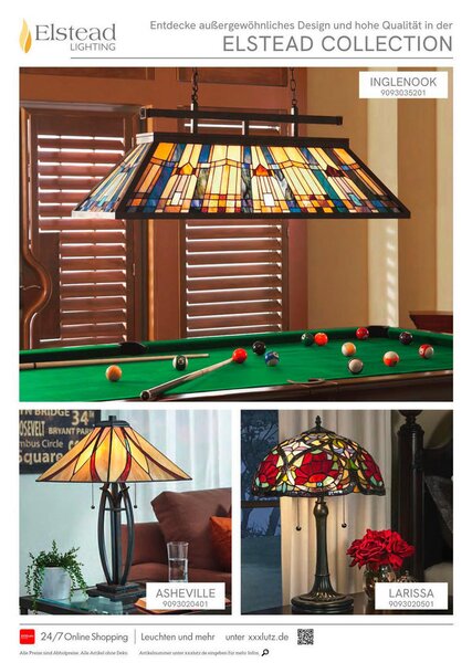 VISEČA SVETILKA Inglenook 120.7/54.6/40.6 cm E27