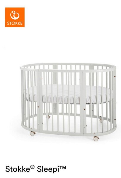 OTROŠKA POSTELJICA Sleepi V3 bukev masivno 141/74/78 cm bela