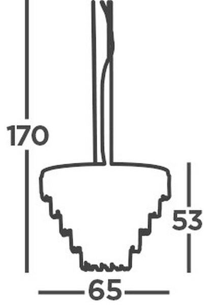 KRISTALNA VISEČA SVETILKA Clarissa 65/53-170 cm E14