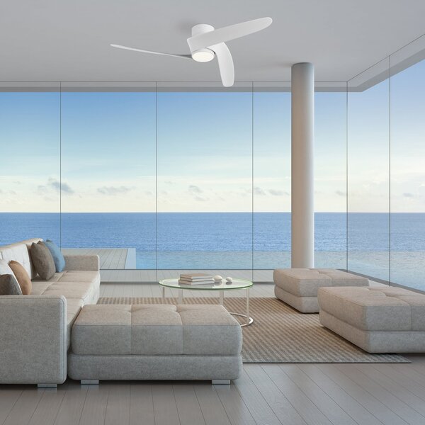 Mantra Iluminación Pametni LED stropni ventilator Groenland S, bel, DC, tih, CCT, zatemnjen, Bela, Dnevna soba / jedilnica, Kovina, Sodobni