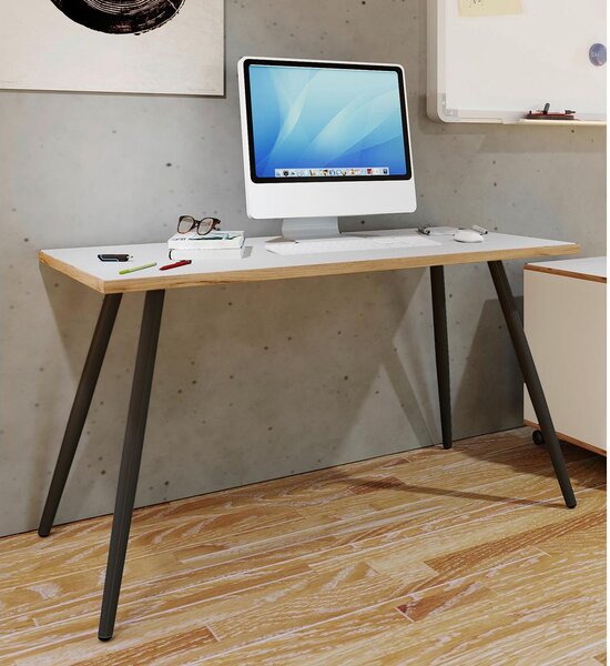 P & B Pisalna Miza Salia T50, Barva Hrasta, Bela, 110x50cm