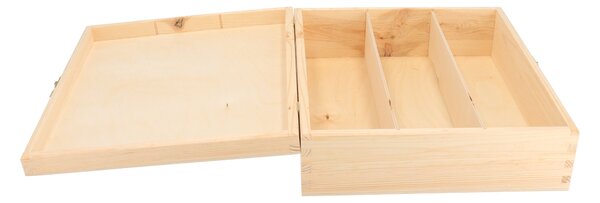 ATMOWOOD Lesena škatla za 3 vina XII