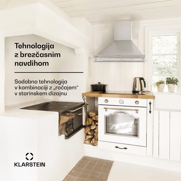 Klarstein Montblanc 60 kuhinjska napa 599 m³/h 165W 2x1,5W LED ograja
