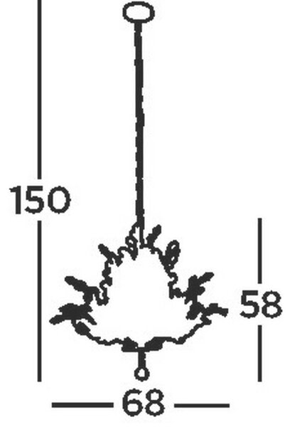 KRISTALNA VISEČA SVETILKA Bouquet 68/150 cm E14