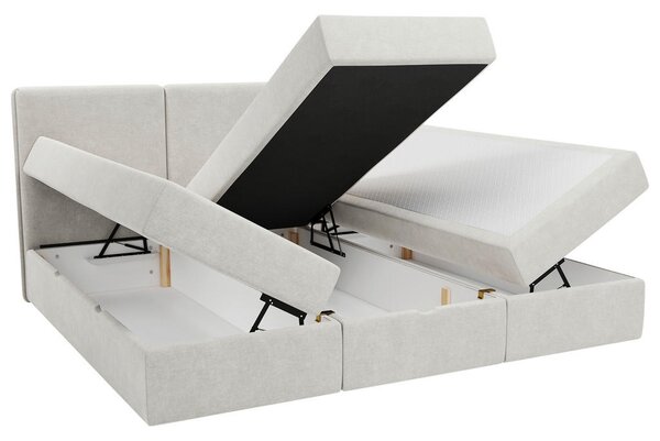 DRUŽINSKA POSTELJA 240 cm x 200 cm , les, tekstil, leseni material siva