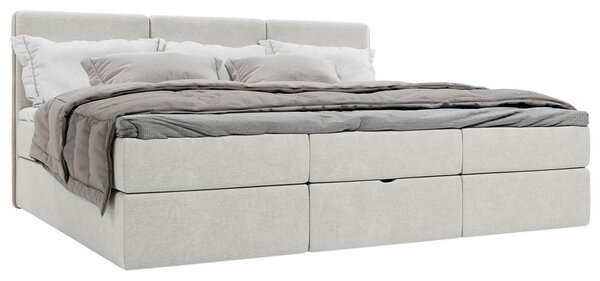 DRUŽINSKA POSTELJA 240 cm x 200 cm , les, tekstil, leseni material siva