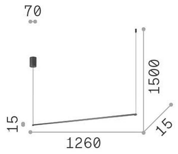 VISEČA LED-SVETILKA Essence Nero 2650 lm 3000 K