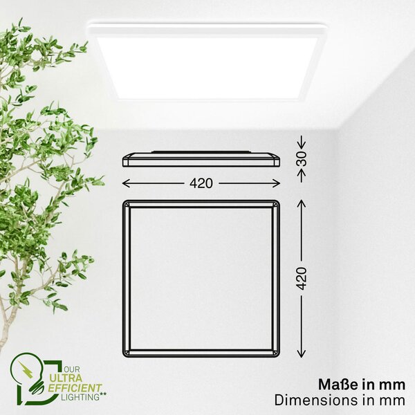 STROPNA LED-SVETILKA Tava A 3000 lm 4000 K