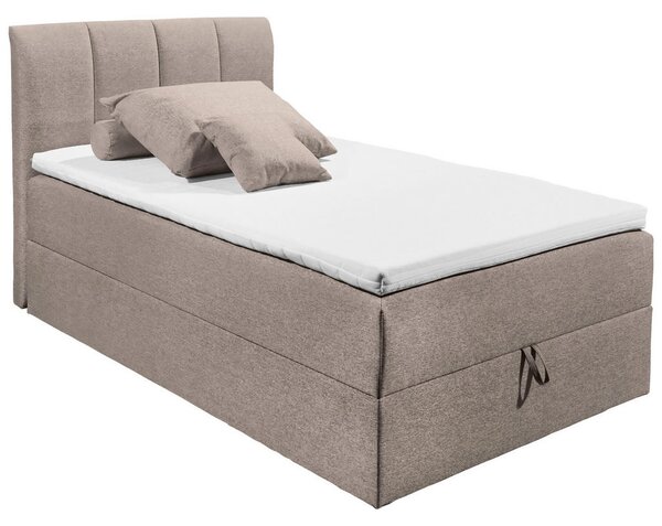 POSTELJA BOXSPRING 120 cm x 200 cm , tekstil umazano rjava