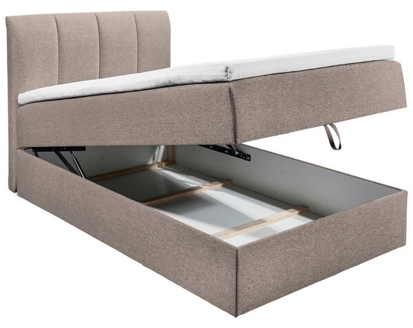 POSTELJA BOXSPRING 120 cm x 200 cm , tekstil umazano rjava