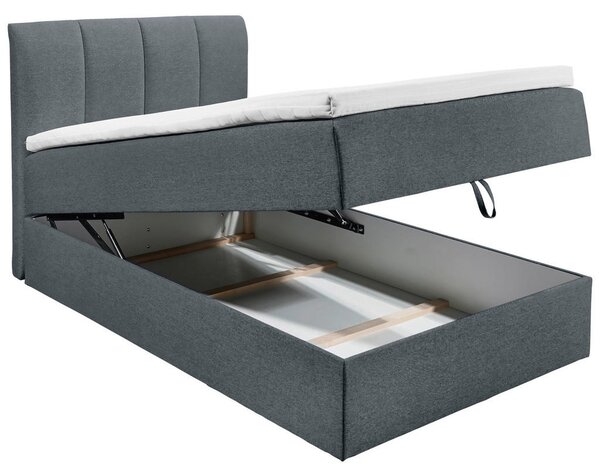 POSTELJA BOXSPRING 120 cm x 200 cm , tekstil antracit