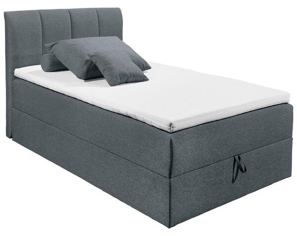 POSTELJA BOXSPRING 120 cm x 200 cm , tekstil antracit