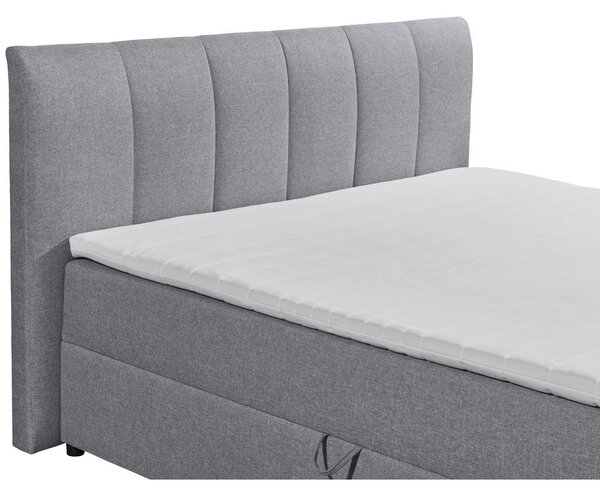BOXSPRING POSTELJA 180 cm x 200 cm , tekstil siva