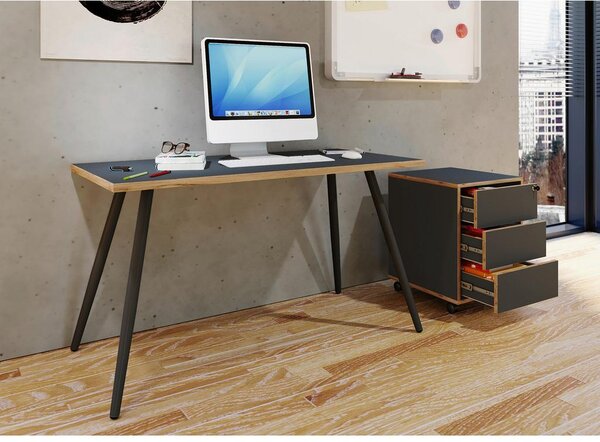 P & B Pisalna Miza Salia T50, Barva Hrasta, Antracit, 110x50cm