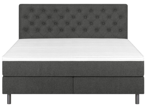 POSTELJA BOXSPRING 140 cm x 200 cm , tekstil antracit