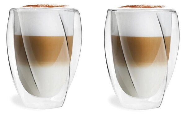 Komplet 2 dvostenskih kozarcev Vialli Design Latte, 300 ml
