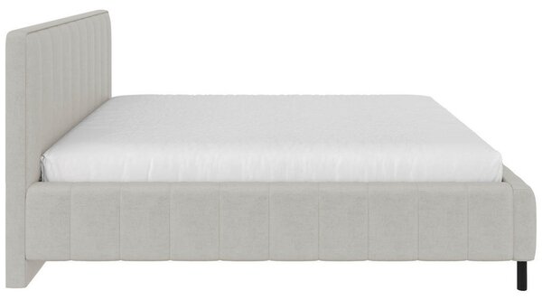 OBLAZINJENA POSTELJA 140 cm x 200 cm , tekstil bež