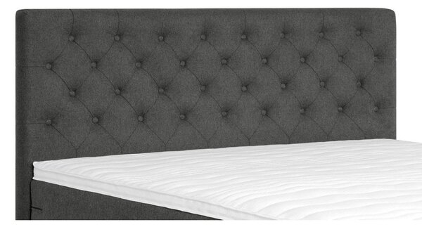POSTELJA BOXSPRING 140 cm x 200 cm , tekstil antracit